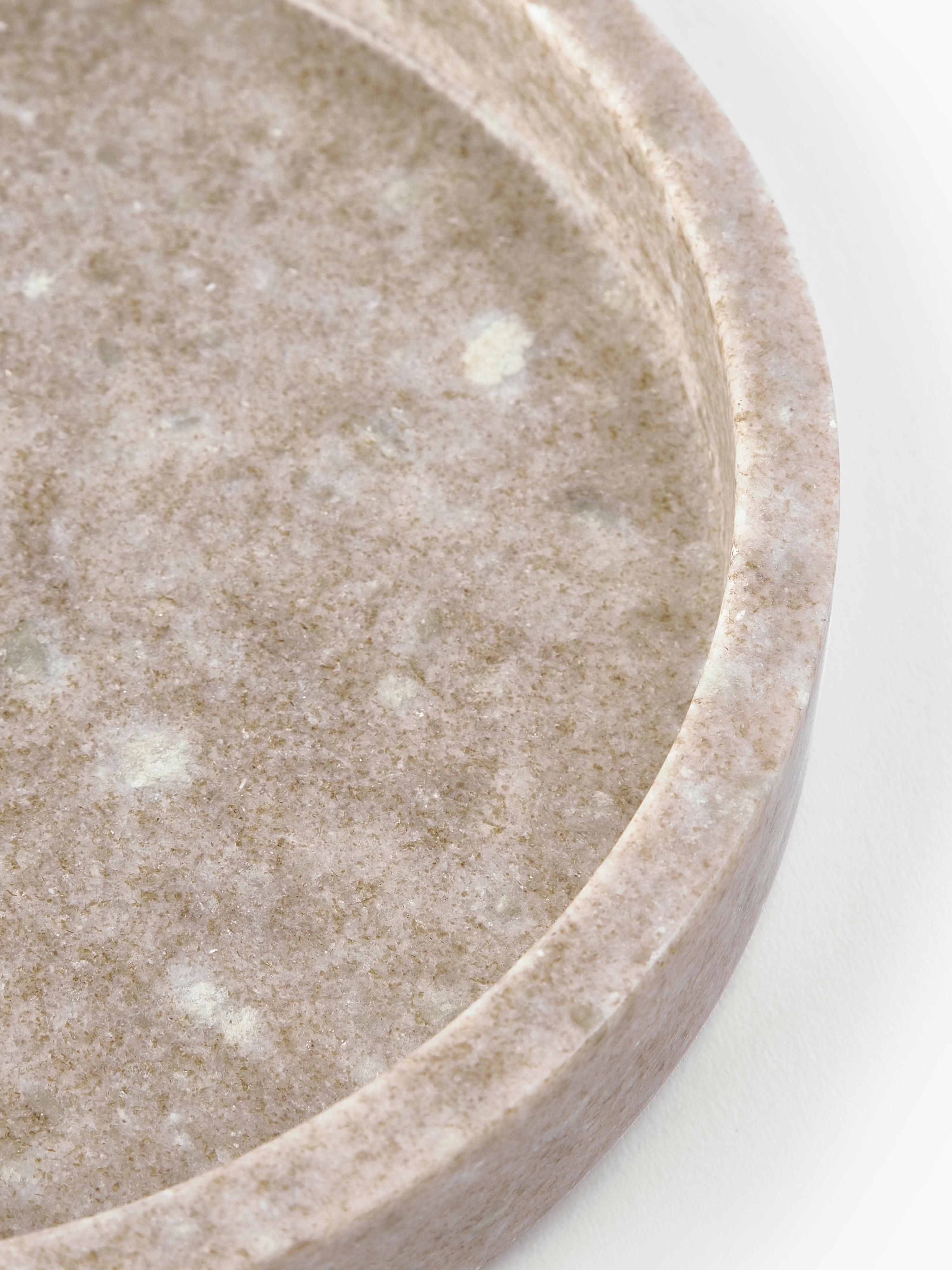 Rond decoratief dienblad Venice van marmer