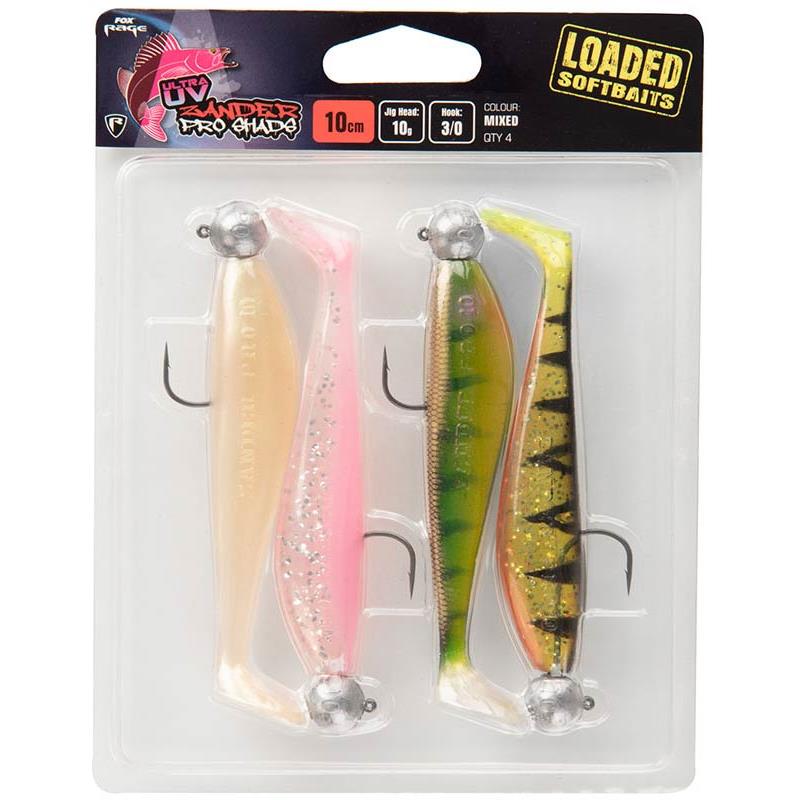 Kit Leurres Souples Fox Rage Zander Pro Loaded Uv Mixed Colour Packs