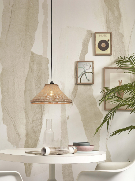 Good&Mojo Tahiti hanglamp Ø45 zwart/naturel