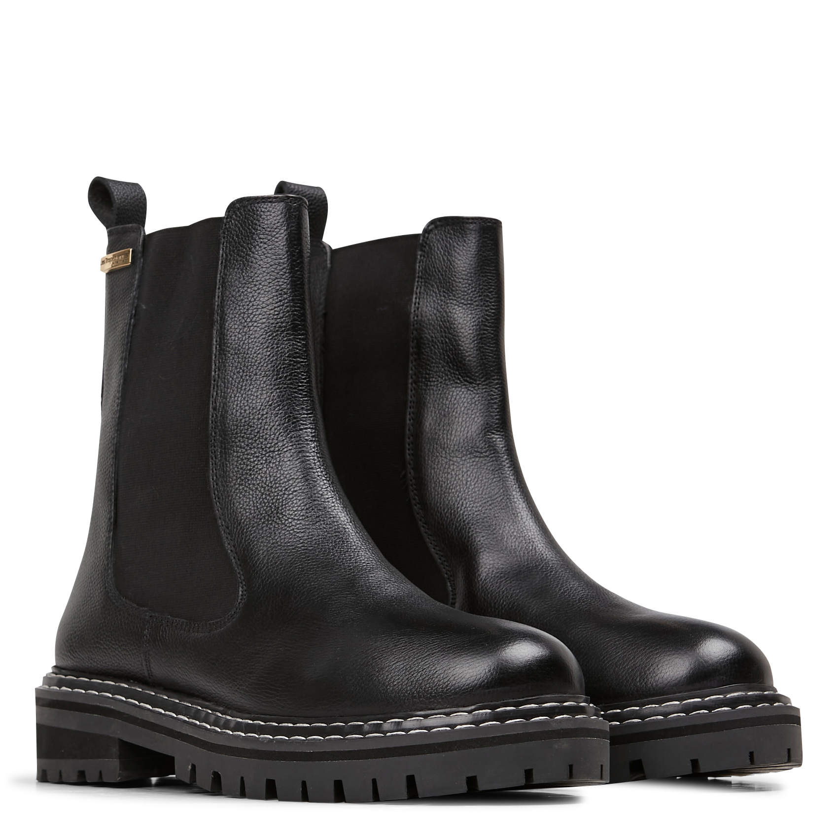 REMINI - Bottines chelsea en cuir mélangé | Noir