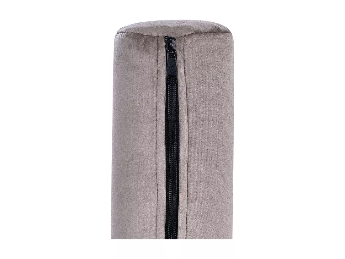 Chaise longue côté droit en velours taupe avec rangement PESSAC