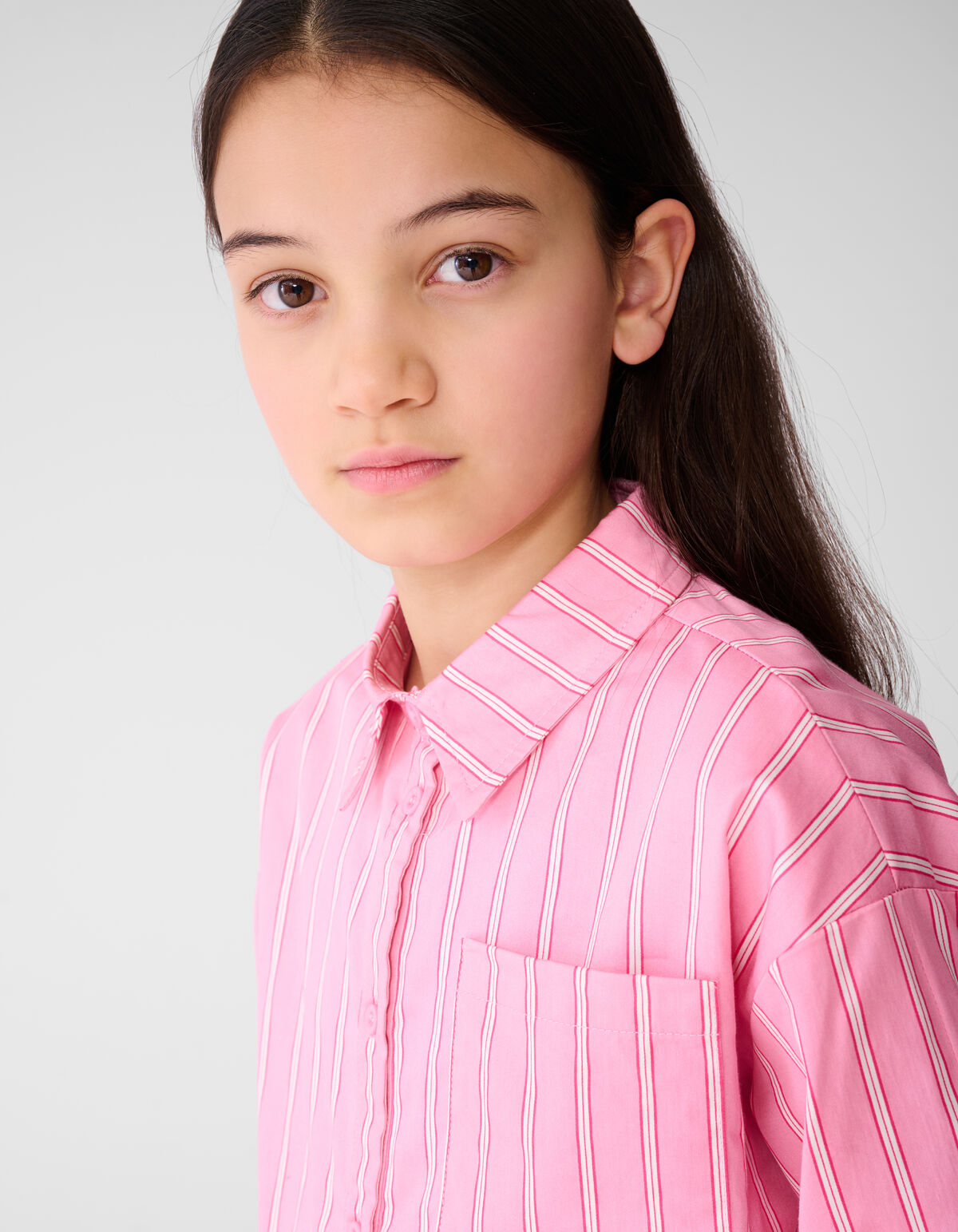 Pinstripe Stud Blouse Roze