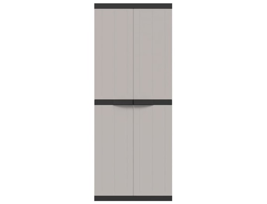 VIDAXL - Armoire de rangement d'extérieur gris et noir 65x37x165 cm p...