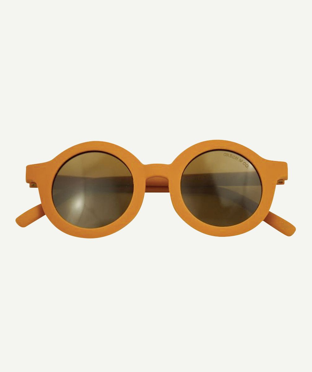 GRECH & CO.LUNETTES DE SOLEIL ORIGINAL RONDES ET CARAMEL