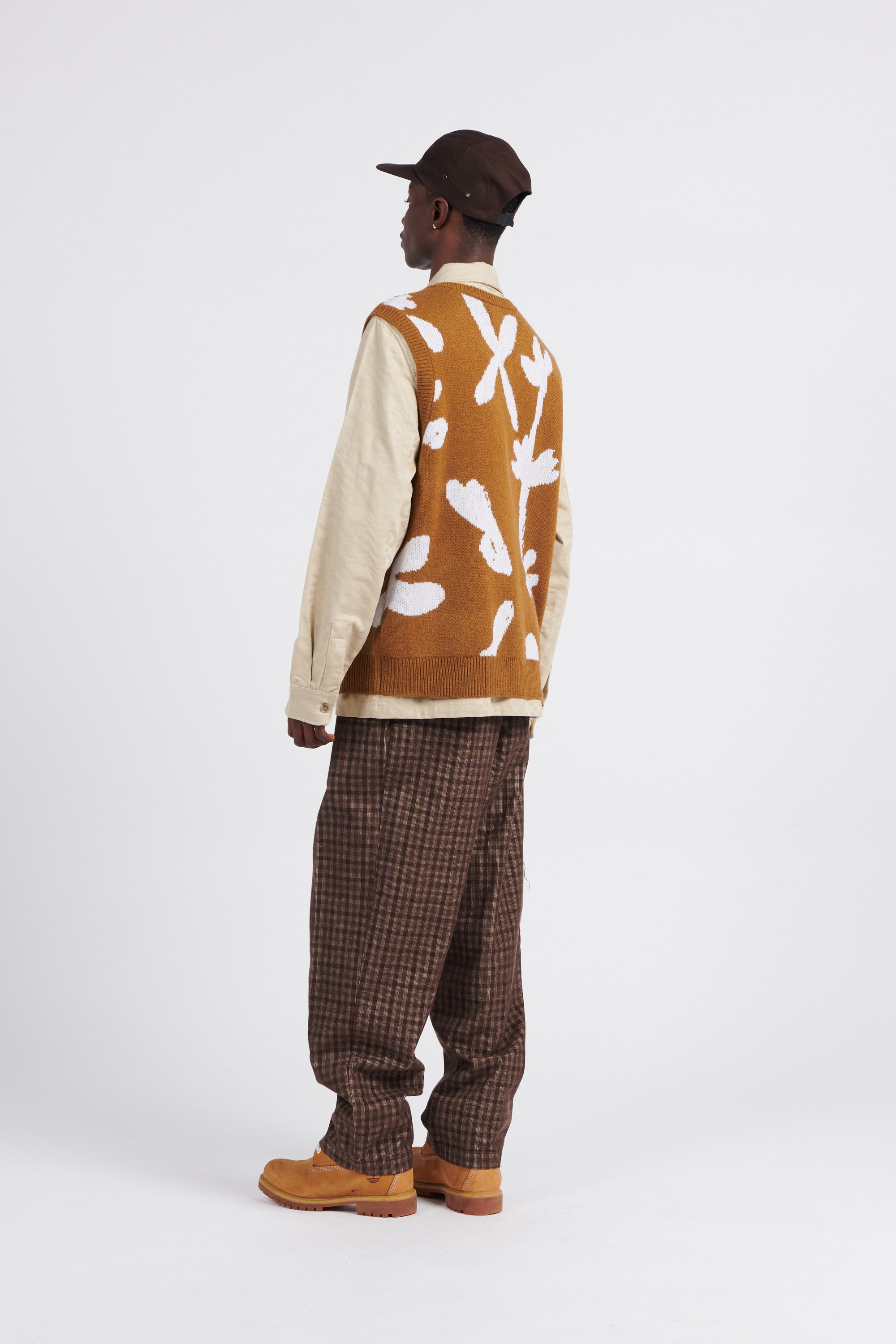 OBEY Pull AMIR SWEATER VEST Marron