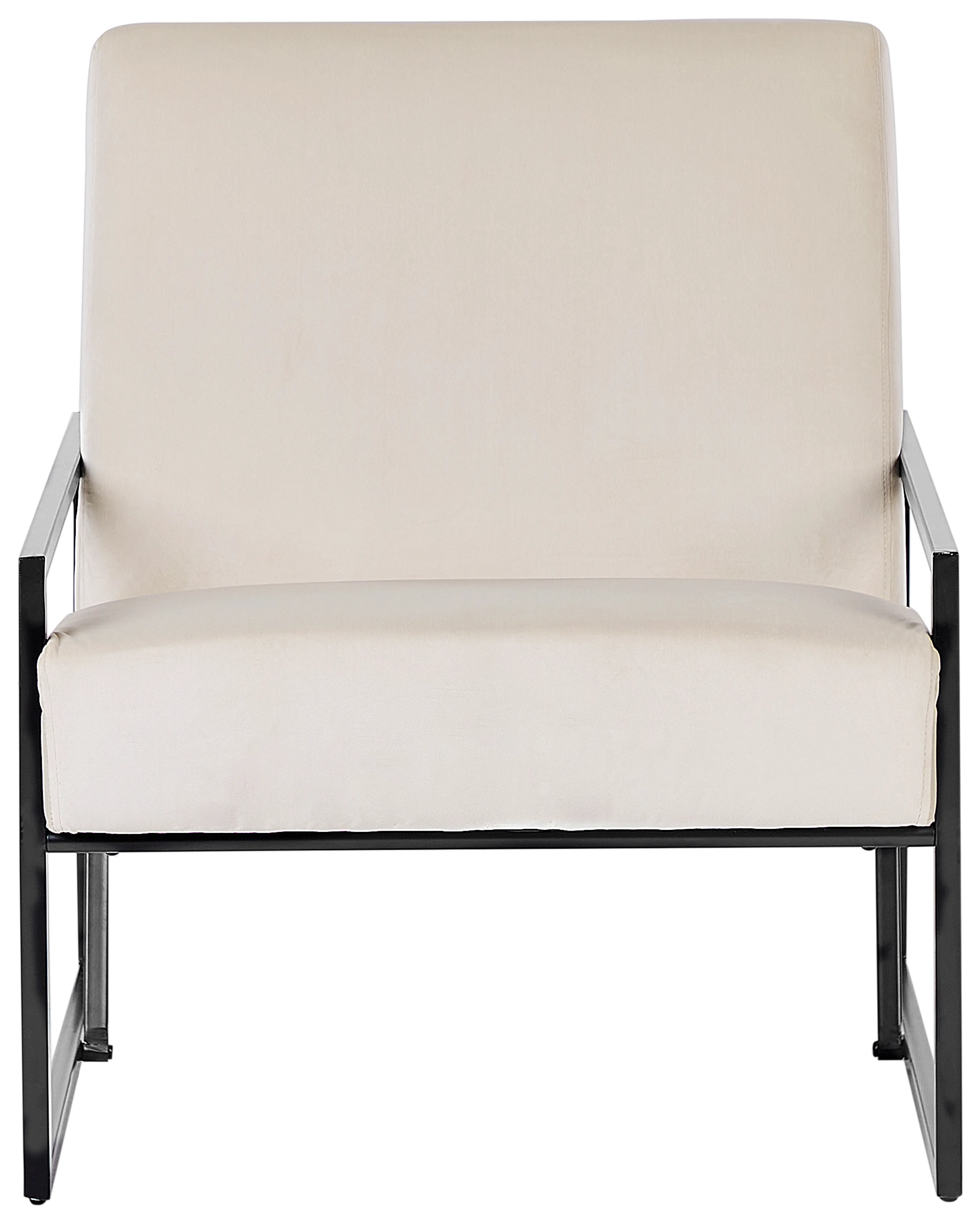 Fauteuil DELARY Fluweel Lichtbeige