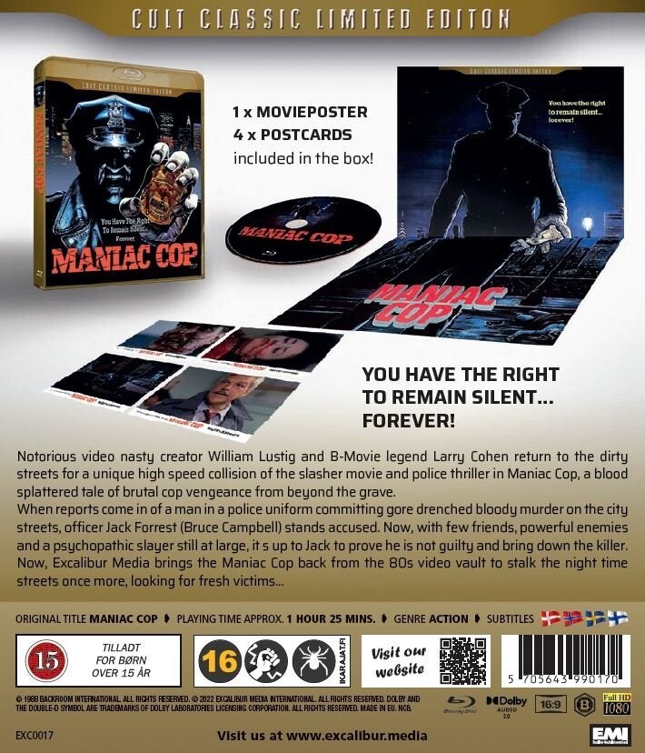 Maniac Cop Limited Poster Edition - Blu-Ray