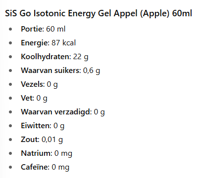 GO Isotonic Energy Gel Appel 60ml