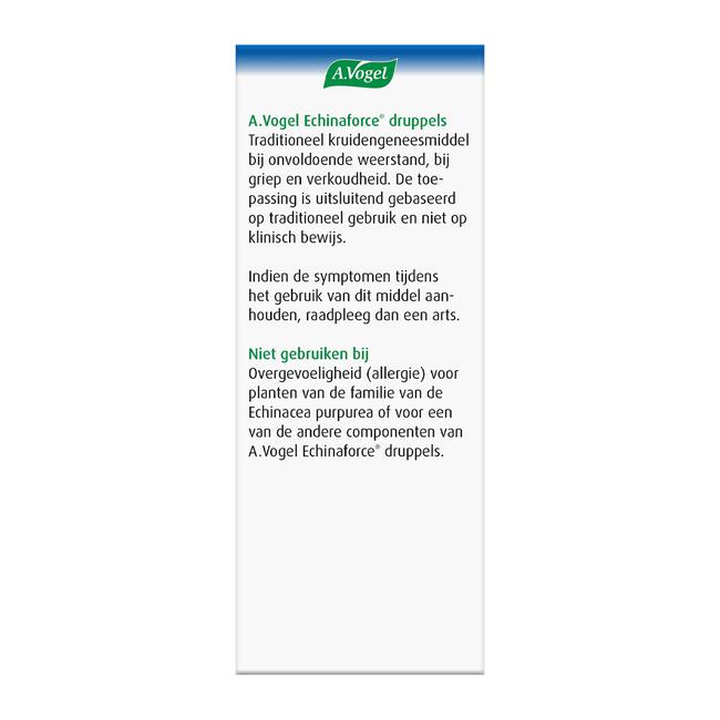 A.Vogel Echinaforce Bij Onvoldoende Weerstand En Griep Druppels 50 ML