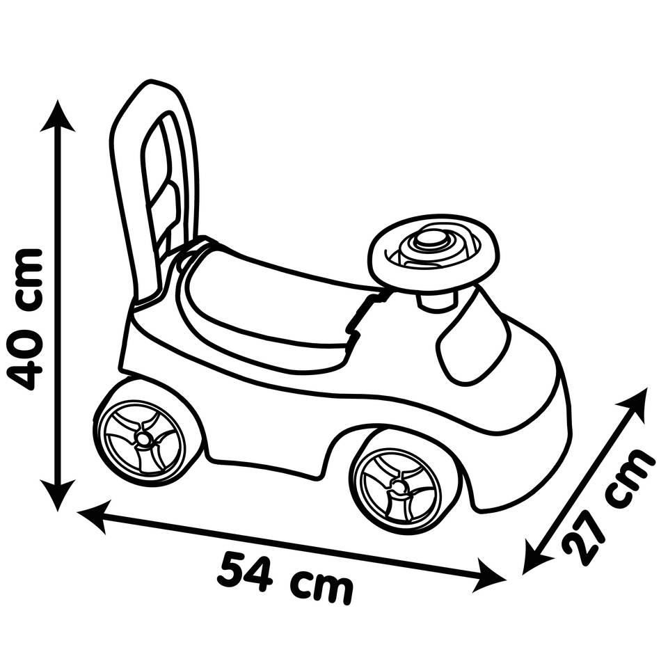 Smoby 2-in-1 loopauto - rood