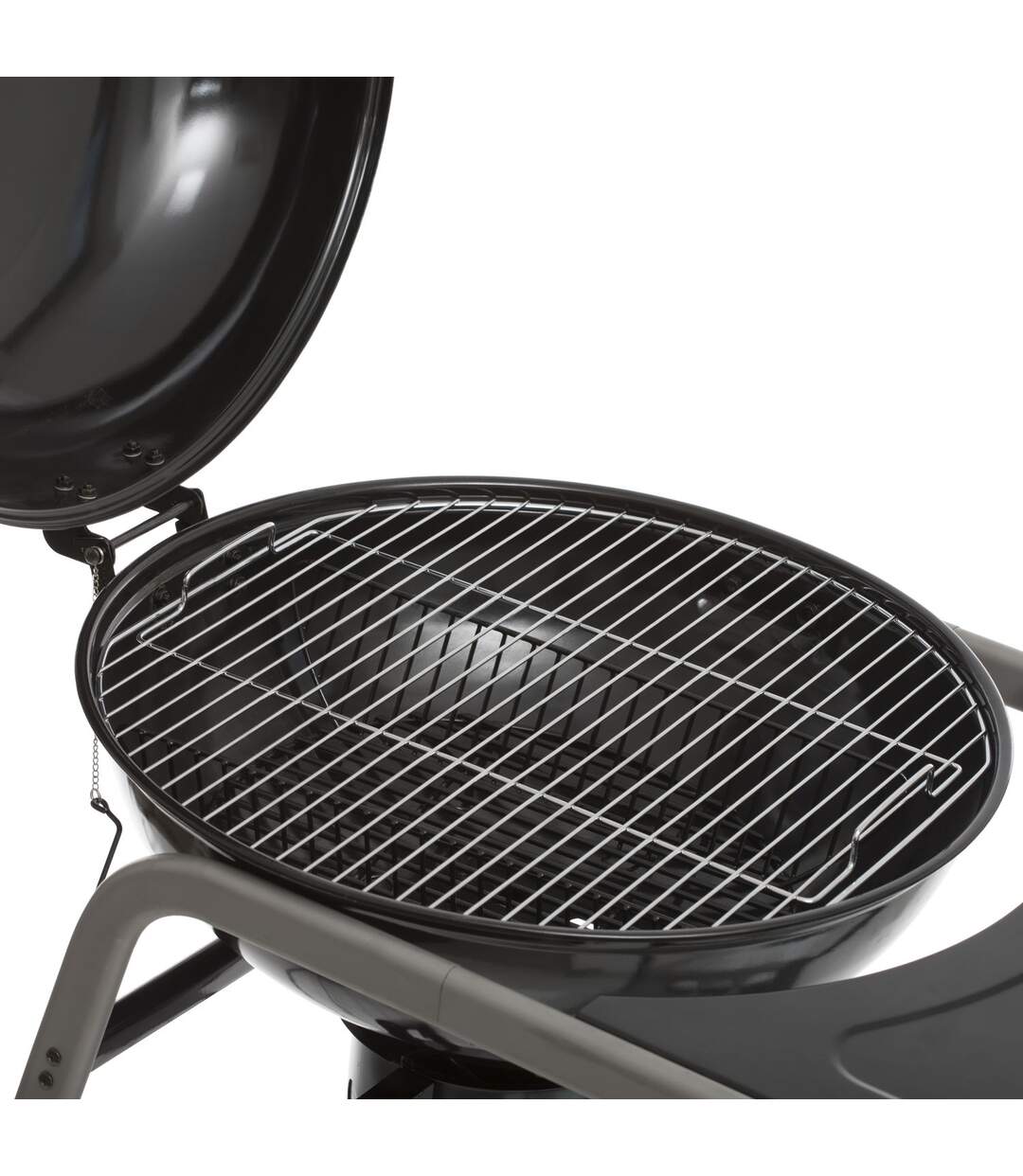Barbecue à charbon avec tablette Pyla - Diam. 55 cm - Noir