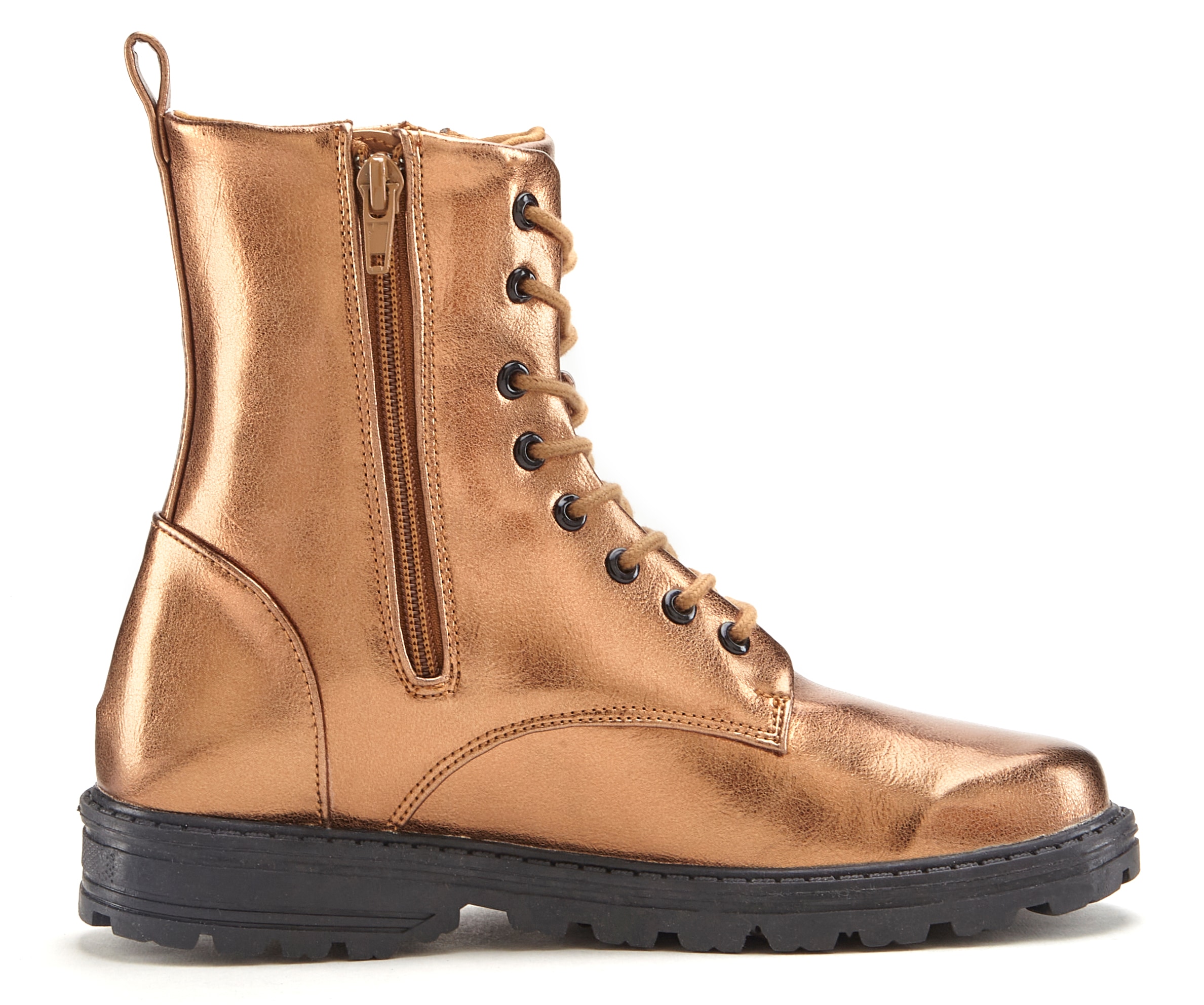 LASCANA Stiefelette  im angesagten Metallic-Look, Stiefel, Boots VEGAN