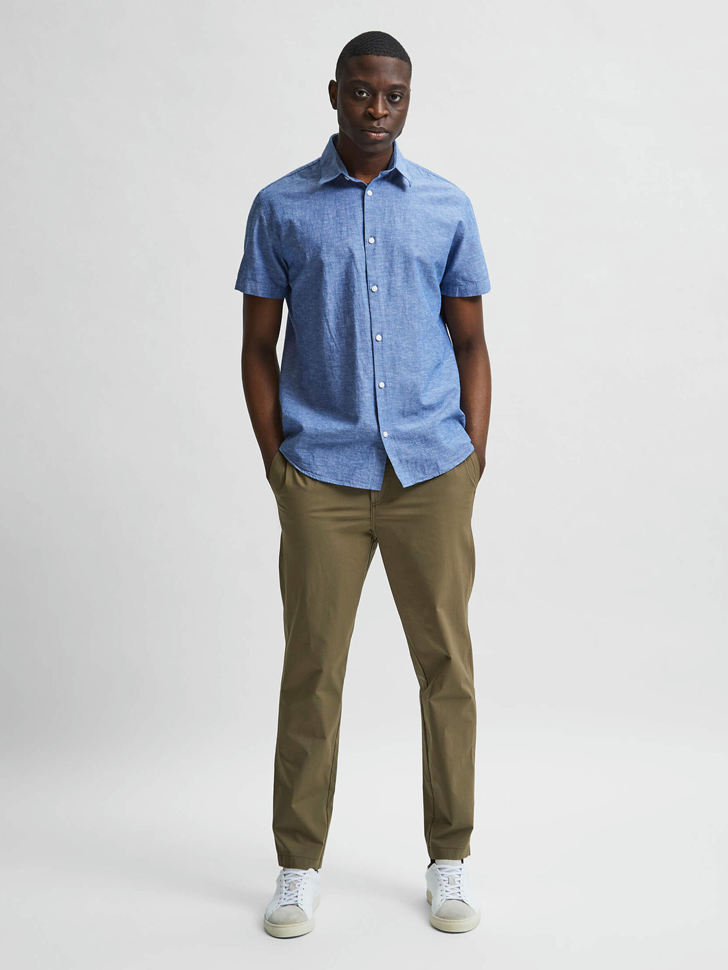 Regular New-Linen Shirt Short Sleeve Classic