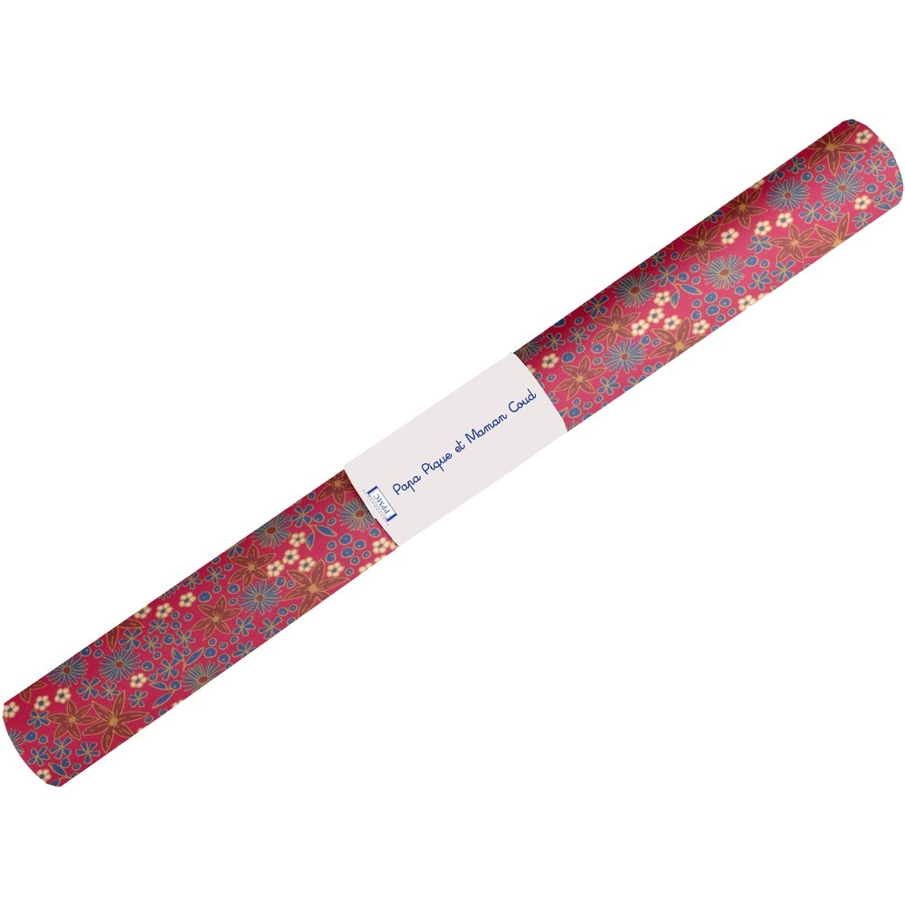 Coupon Tissu Enduit De 35Cm Badiane Framboise