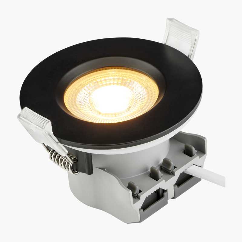 Innbyggingsspot LED, IP65, sort