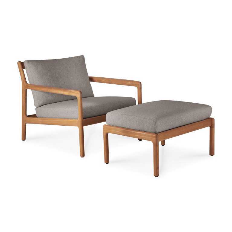 Ethnicraft Jack outdoor voetenbank teak gebroken wit