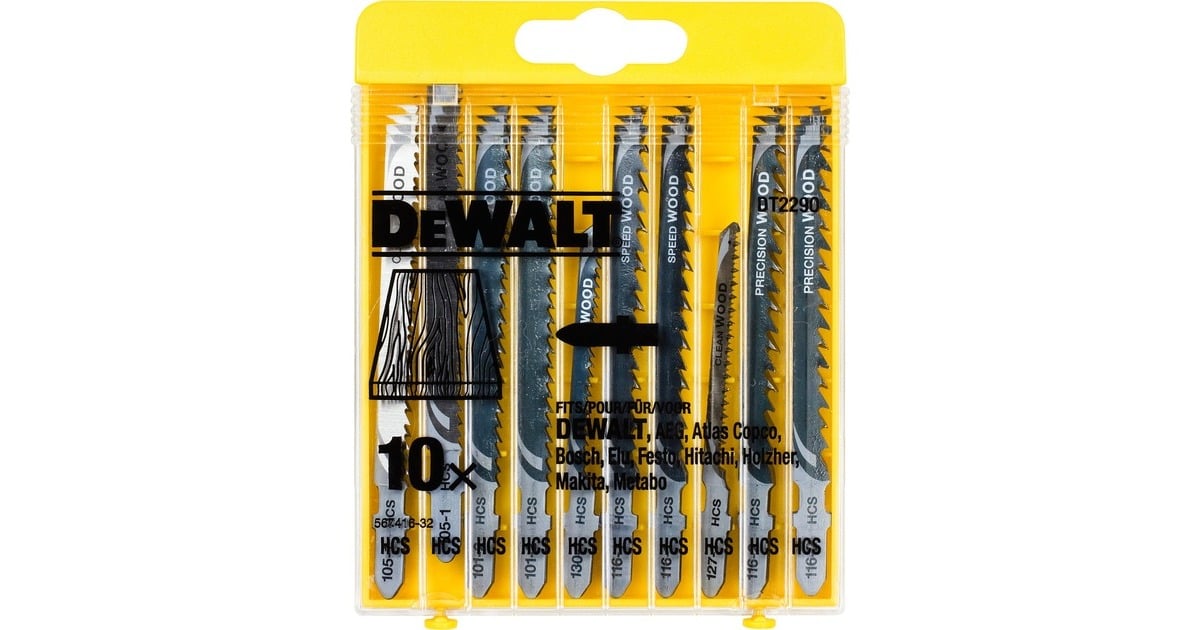 DEWALTHCS decoupeerzaagbladenset DT2290, 10-delig  (Geel)