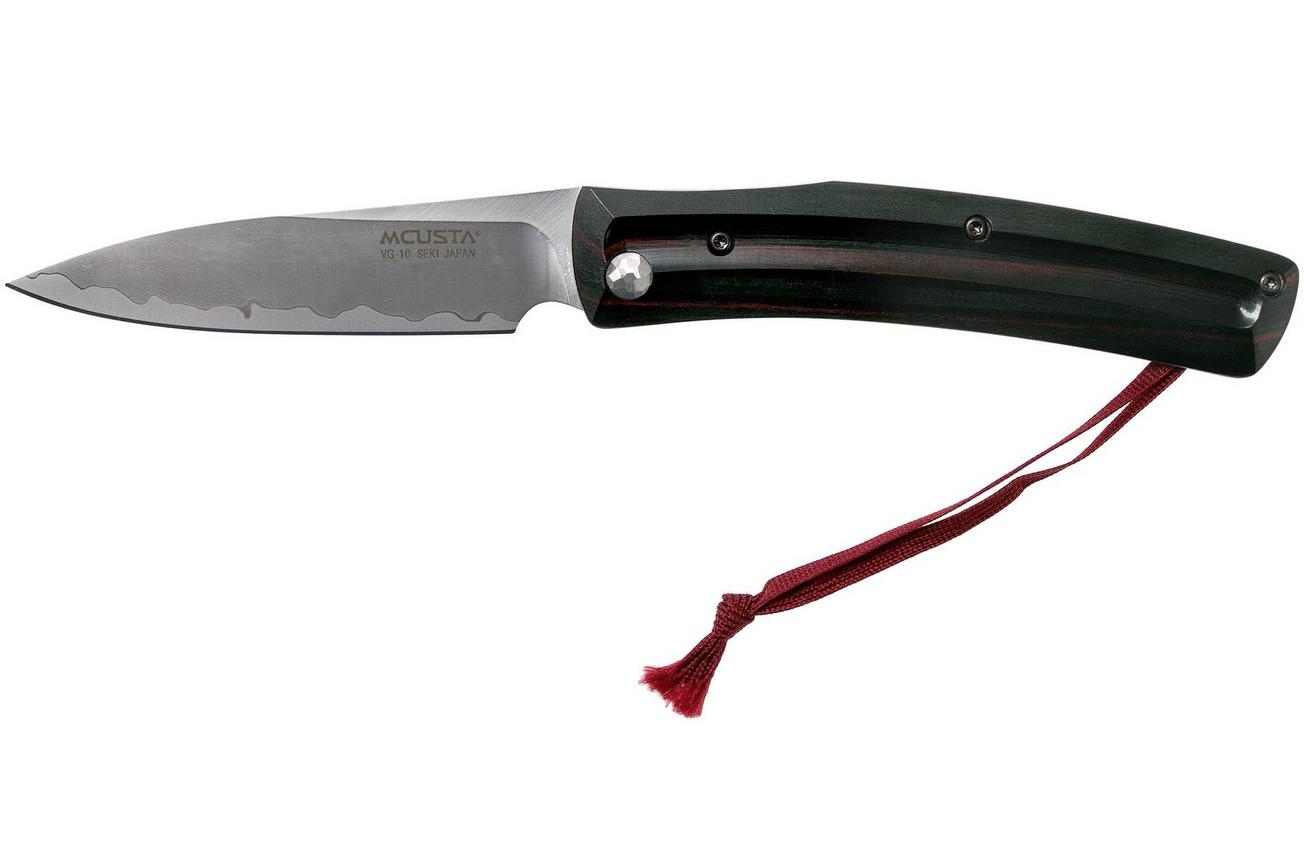 Mcusta MC-191C Friction Folder, Black-Red Wood, herenmes