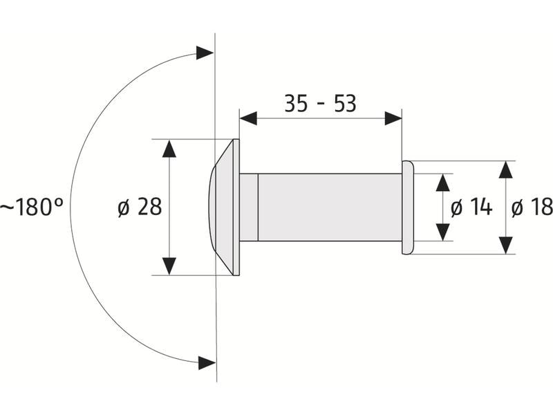 Abus Türspion 2203 S Silber Türspion