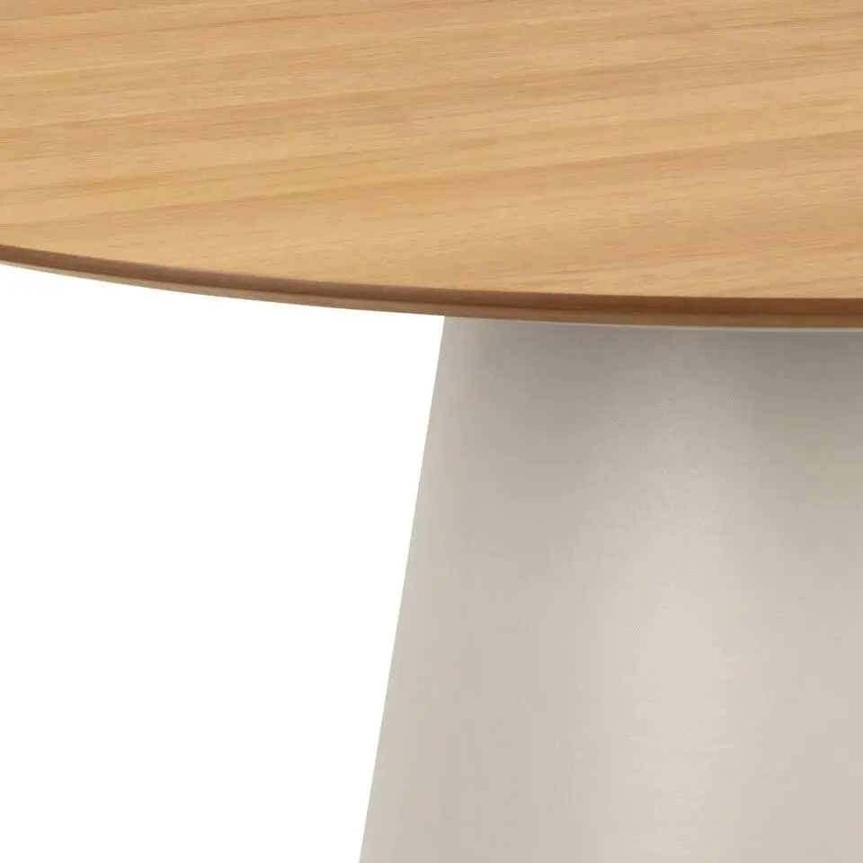 Eettafel Naturel/Grijs Rond - 20x120x75cm - Skagen