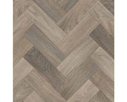 Terni PVC vloer, visgraat parketlook, bruin FB585, 200 cm breed (per meter verkocht)