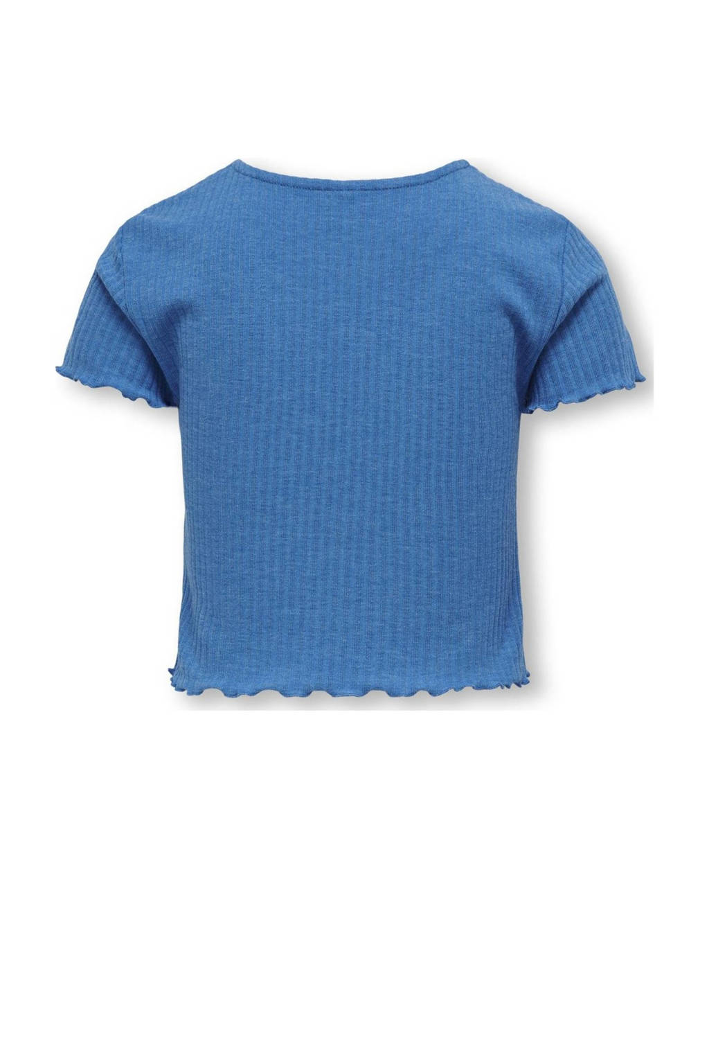ONLY ribgebreid T-shirt KOGNELLA middenblauw