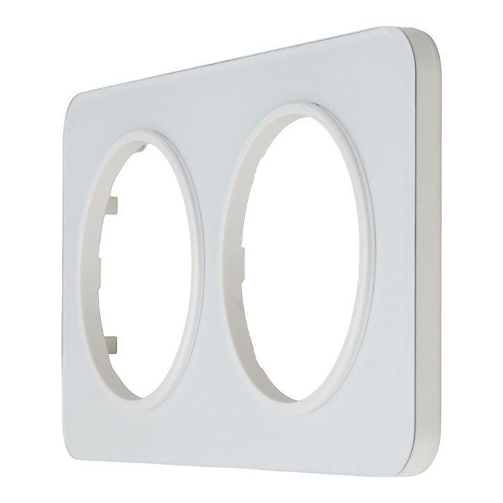 Plaque de finition double Jacobsen Espen verre blanc