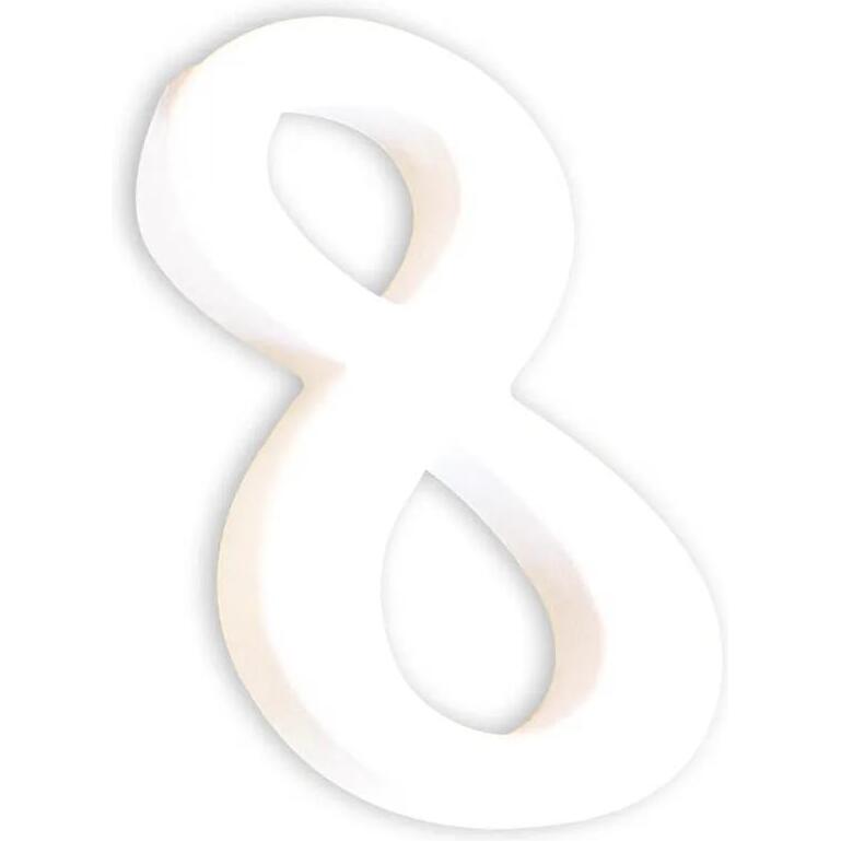 Petit chiffre 8 12cm - Blanc