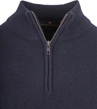 Steppin' Out Half Zip Trui Merinowol Navy SM1204.0003-2100/PU-MO-MRI-REF12-SO-25.01 Navy kopen