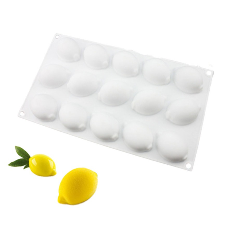 (15-fach) Silikon Trend Früchte Kuchen Form DIY Gussform für Virale Frucht Desserts - Zitrone
