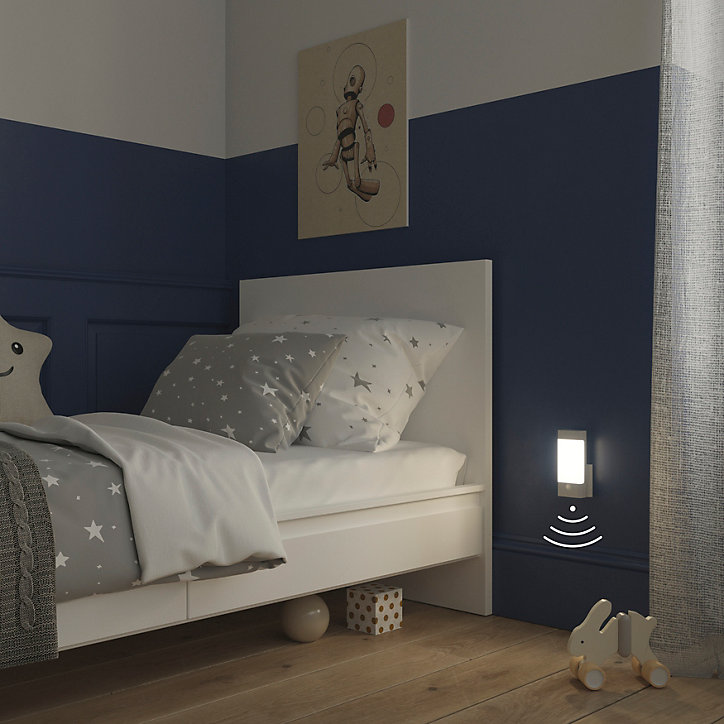 Veilleuse à détection Marcy LED intégrée blanc neutre IP20 0.42W l.5,44xH.13xP.6,31cm GoodHome