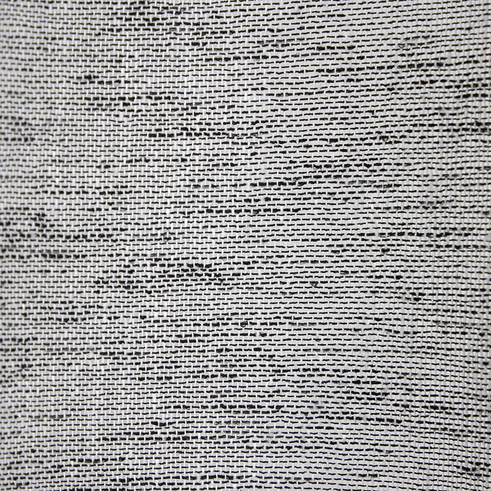 Voilage à oeillets rond type industriel effet lin gris noir blanc 140x240cm