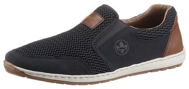 Rieker Slipper  Sommerschuh, Schlupfschuh, Freizeitschuh mit kontrastfarbenen Besätzen