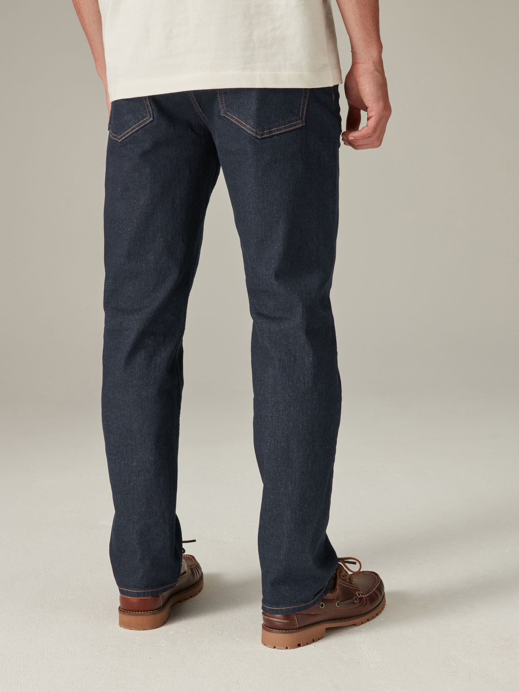 Donkerblauw - Straight-fit Essential stretchy jeans met rechte pasvorm