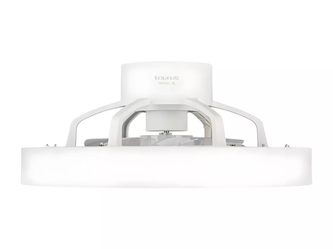 Taurus Alpatec Ventilateur de plafond compact 49cm + lumière - fresko invisible