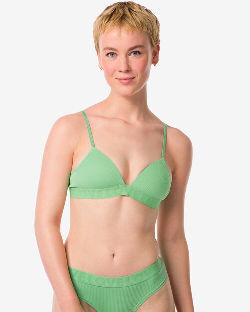 soutien-gorge préformé sans armatures vert