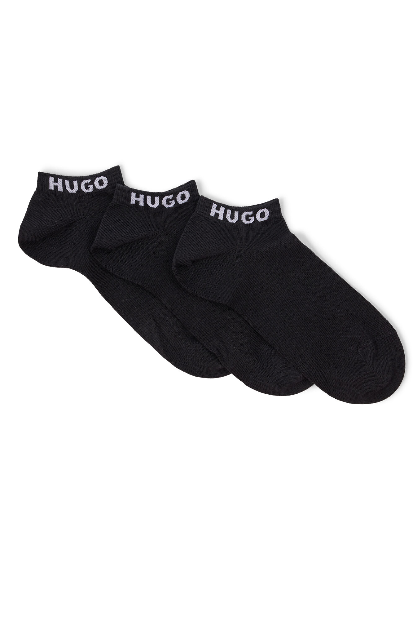 Pacote com 3 pares de meias curtas - pretas