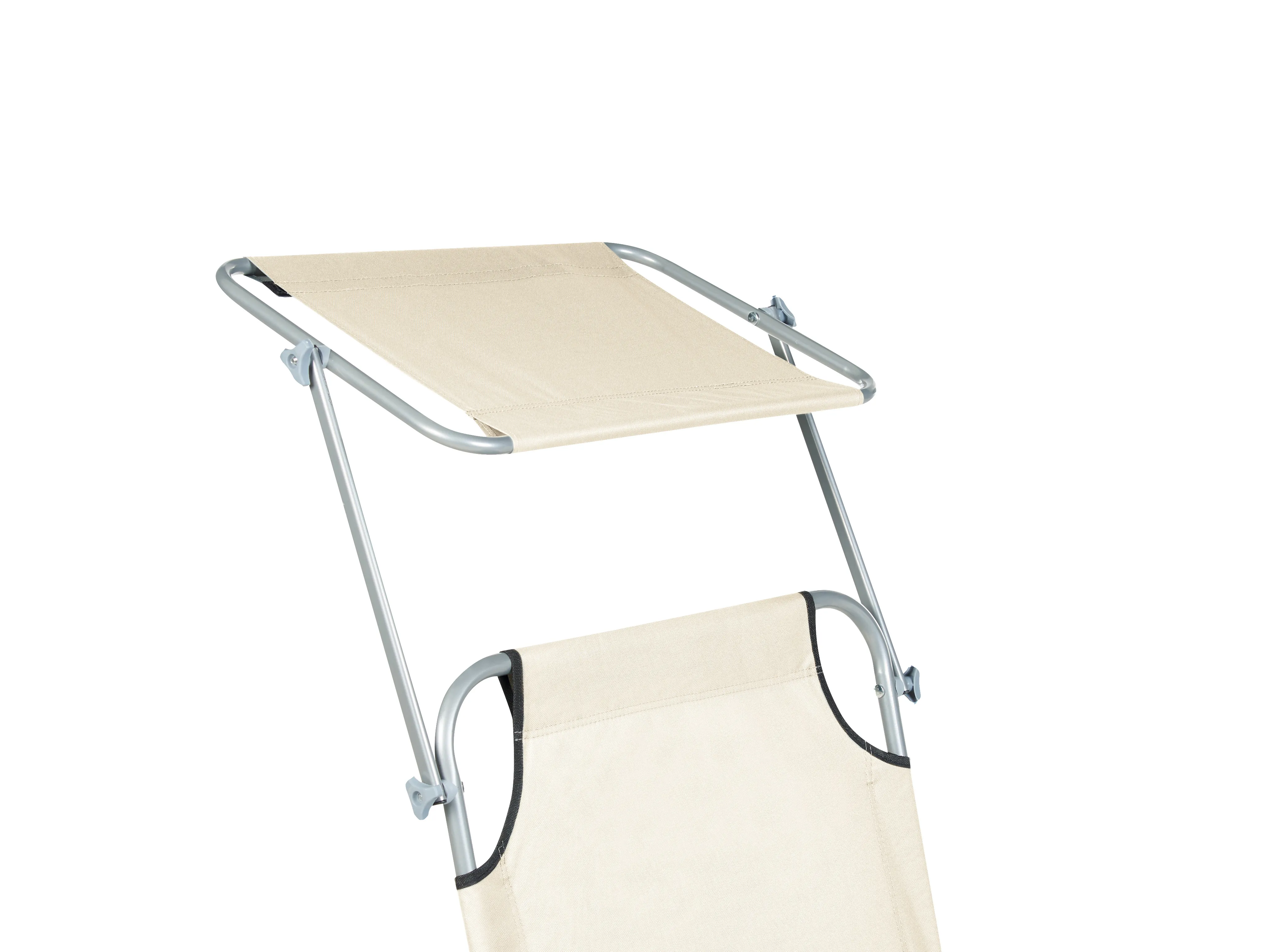 Ligstoel FOLIGNO II achteroververstelbaar Metaal Beige Lichtbeige