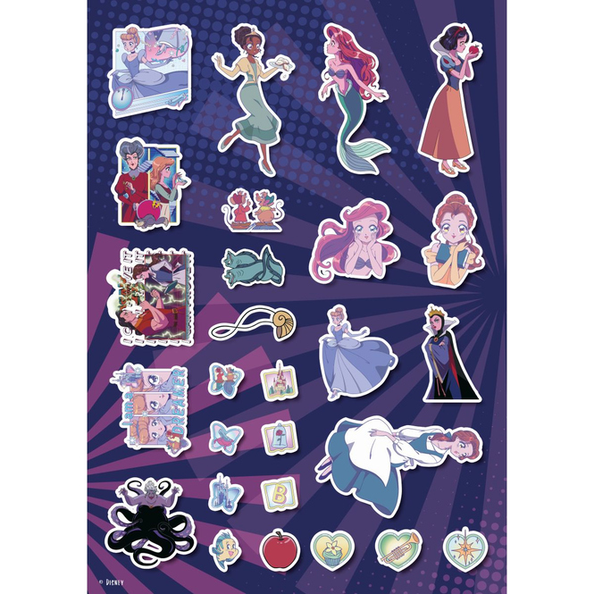 Disney Prinzessin - Mein zauberhafter Manga-Malblock - Mit Stickern