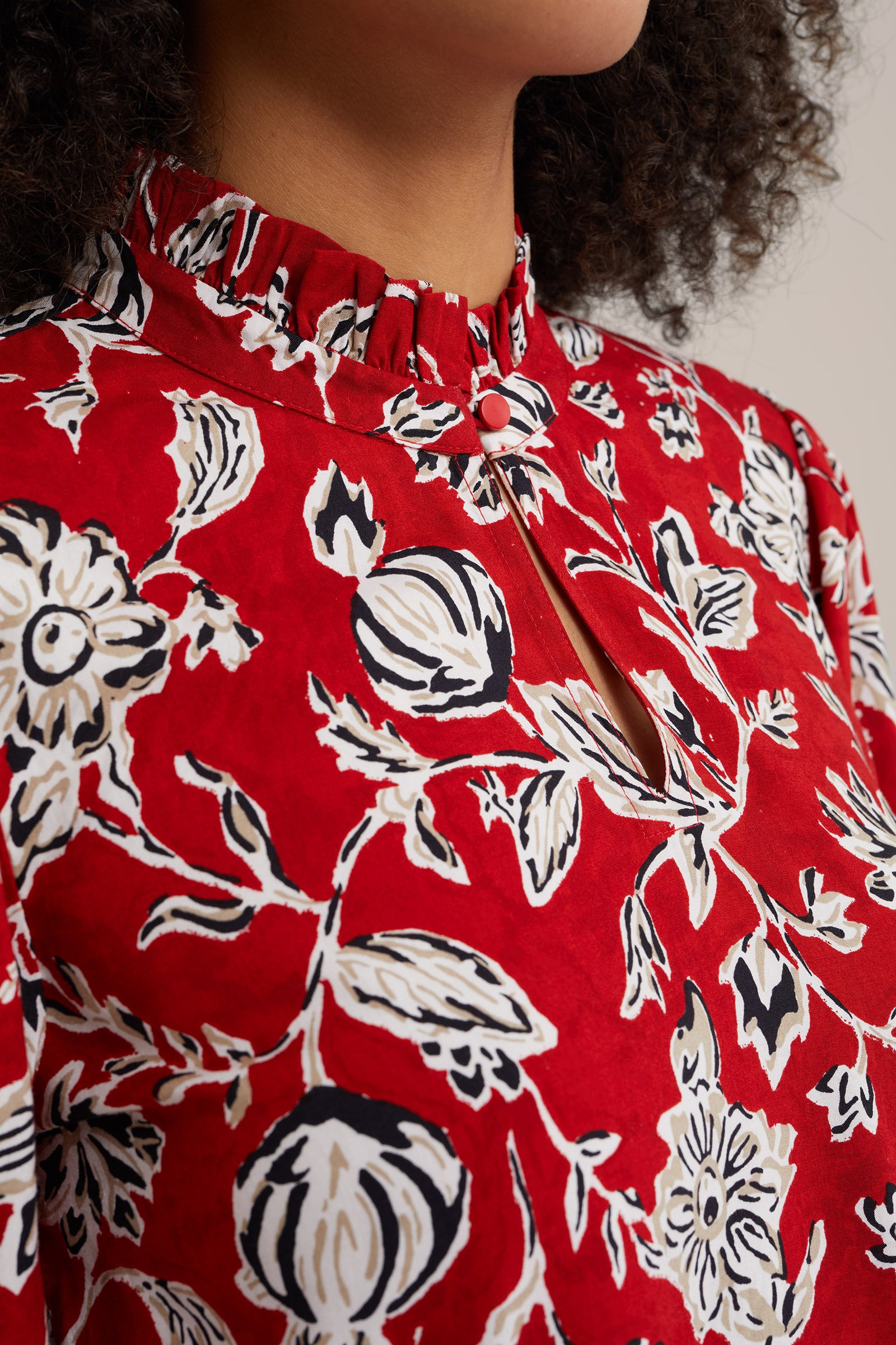 blouse met dessin WE Fashion Rood