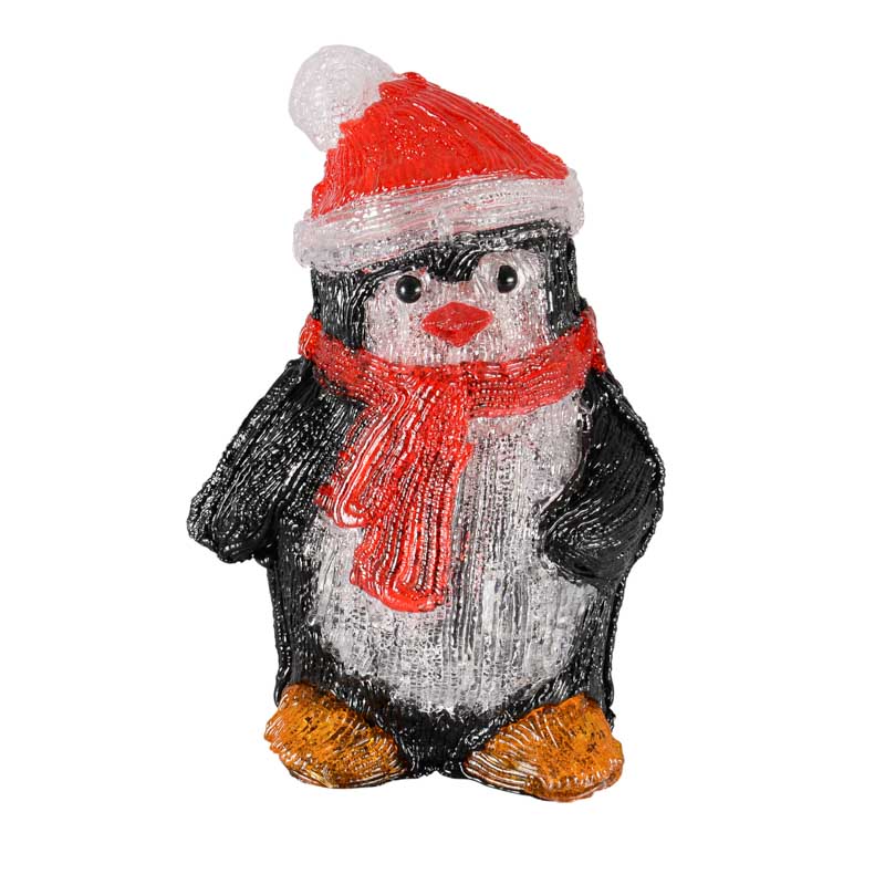 Pingouin lumineux 30 LED blanches