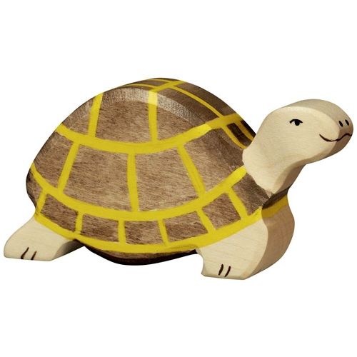 Holztiger schildpad 10 cm