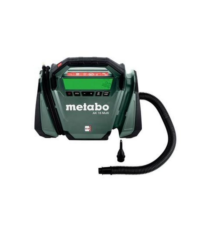 Metabo Akku-Kompressor AK 18 Multi Solo Akkubetriebener Multifunktionskompressor mit einer Abgabeleistung von 16 l/min