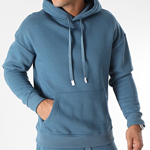 Ensemble Sweat Capuche Et Pantalon Jogging Bleu Pétrole