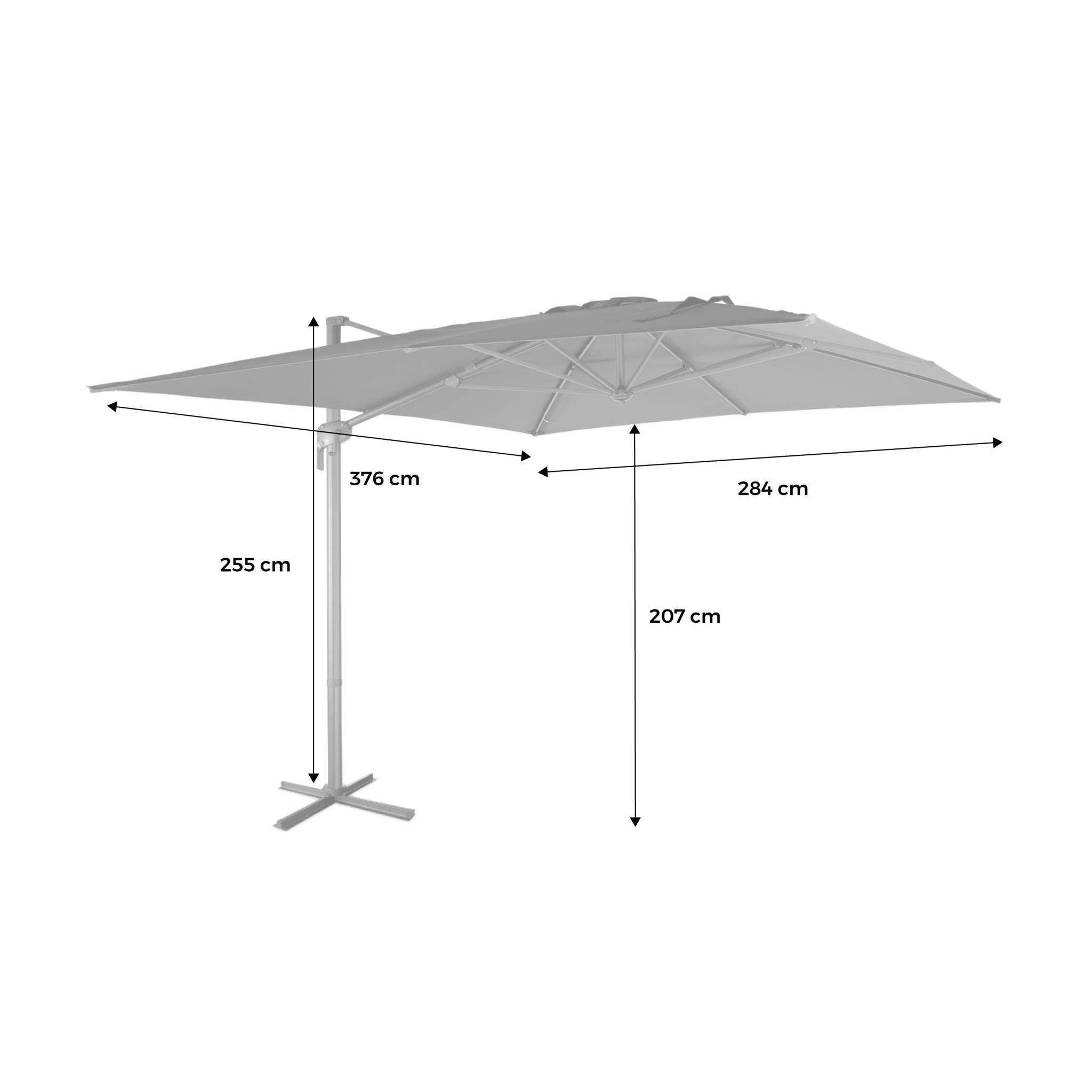 sweeek - Rechthoekige zweefparasol 3x4 m â Antibes
