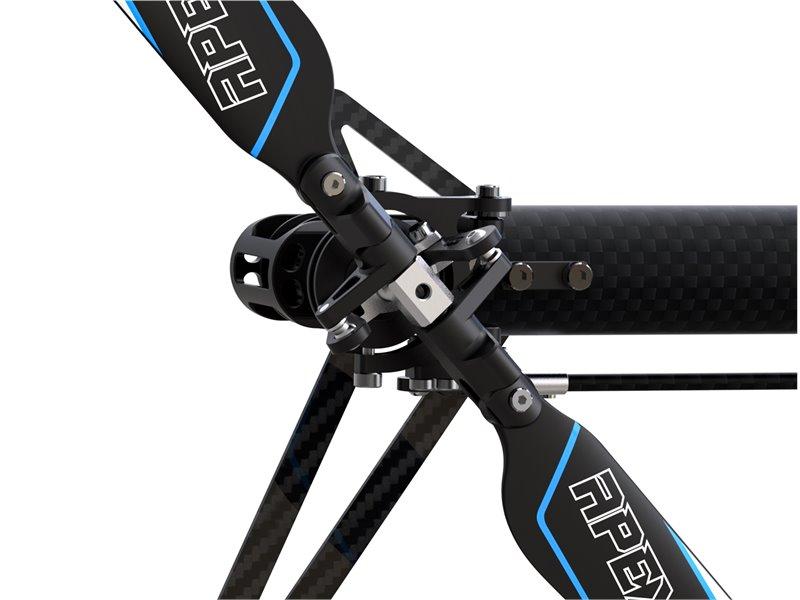 OMPHobby Helikopter M4 Max Orange, Bausatz OMP M4 Flybarless 3D Heli der 400er klasse