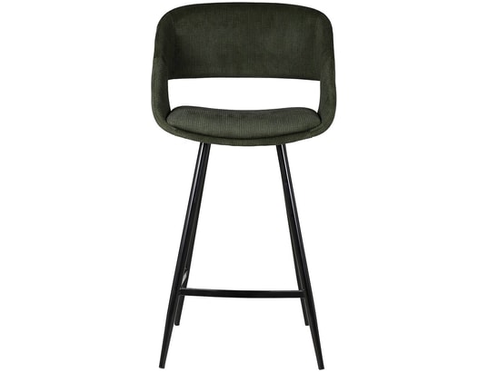 PRO LIVING - Tabouret de bar Lot de 2 T. Ada vert velours cotelé (plan)