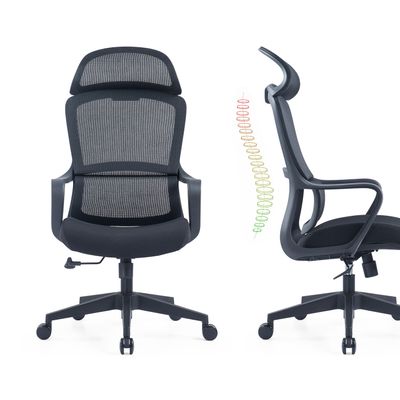 Fauteuil de bureau Richard - accoudoirs fixes - noir