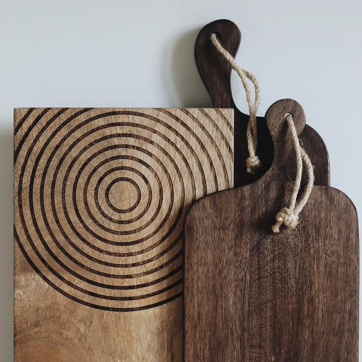 Humdakin - Deco Servierbrett, 30 x 15 cm, Mango natur