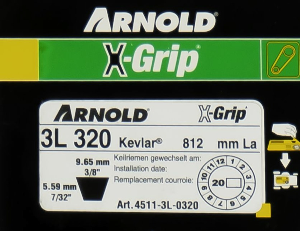 Courroie trapézoïdale x-grip v de type 3l320